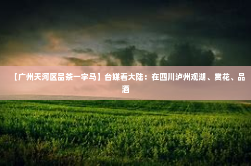 【广州天河区品茶一字马】台媒看大陆：在四川泸州观湖、赏花、品酒